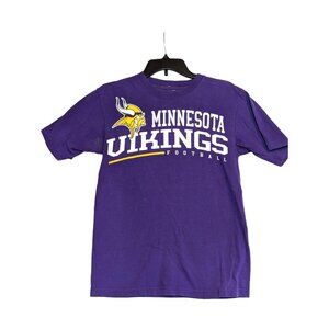 Minnesota Vikings Reebok S Tee Shirt Purple Crew Neck 100% Cotton Fan Apparel